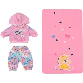 ZAPF Creation BABY born Kindergarten Sport Outfit 36cm, doll accessories (hoody and pants, including gymnastics mat)