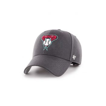 47brand șapcă MLB Arizona Diamondbacks culoarea gri, cu imprimeu  B-MVP29WBV-CCB