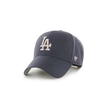 47brand căciulă MLB Los Angeles Dodgers culoarea albastru marin, cu imprimeu