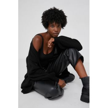 Answear Lab Cardigan din lână femei, culoarea negru