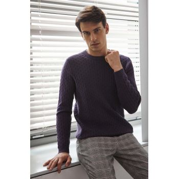 Medicine pulover barbati, culoarea violet, light de firma original
