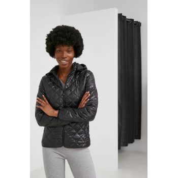 Answear Lab geaca femei, culoarea negru, de tranzitie
