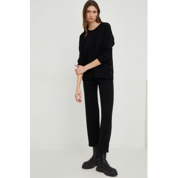 Answear Lab un set de pulover și pantaloni femei, culoarea negru