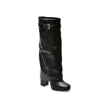 Cizme Steve Madden negre, MELLA, din piele ecologica