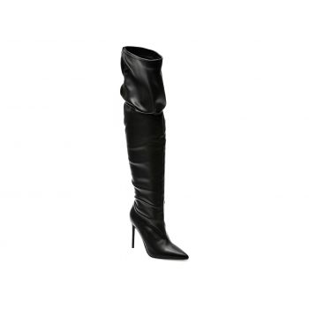 Cizme Steve Madden negre, VANGUAR, din piele ecologica