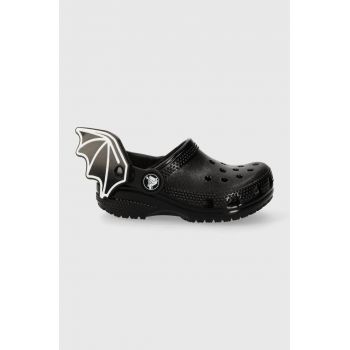 Crocs slapi copii 209232 CROCS CLASSIC I AM BAT CLOG T culoarea negru de firma originali