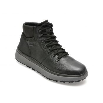 Ghete GEOX negre, U36FZD, din piele naturala