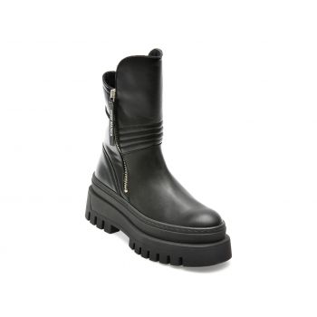 Ghete Steve Madden negre, CATCH, din piele naturala
