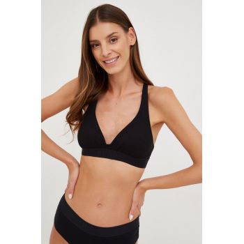 HUGO sutien culoarea negru, neted