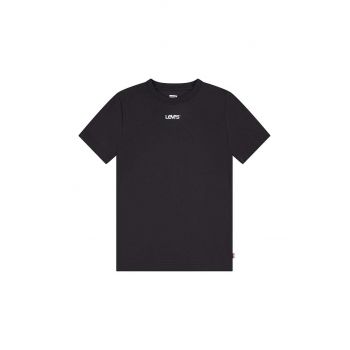 Levi's tricou de bumbac pentru copii culoarea negru, neted
