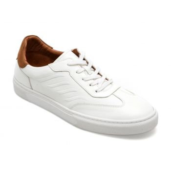 Pantofi GRYXX albi, 163506, din piele naturala