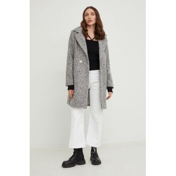 Answear Lab palton de lana culoarea gri, de tranzitie Answear Lab palton de lana culoarea gri, de tranzitie