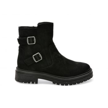 Ghete GEOX negre, D36HRC, din piele intoarsa