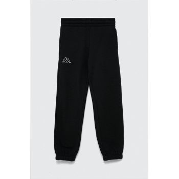 Kappa Pantaloni copii culoarea negru, material neted
