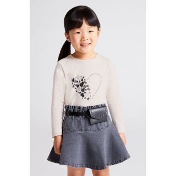 Mayoral longsleeve din bumbac pentru copii culoarea bej