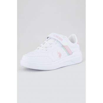 Pantofi sport de piele ecologica cu velcro