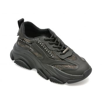 Pantofi Steve Madden negri, POSSESI, din piele ecologica