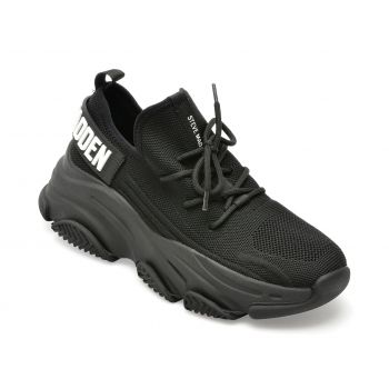 Pantofi Steve Madden negri, PROTEGE, din material textil