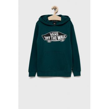 Vans bluza copii culoarea verde, cu imprimeu