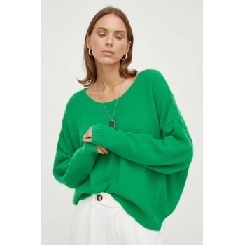 American Vintage pulover din amestec de lana femei, culoarea verde, light la reducere