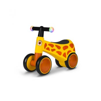 Ride-On pentru copii fara pedale Lionelo Sammy 12-36 luni galben, roti din spuma Eva, ghidon iluminat, greutate maxima admisa 25 kg