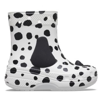 Cizme Crocs Toddler I AM Dalmatian Boot Alb - White/Black ieftine