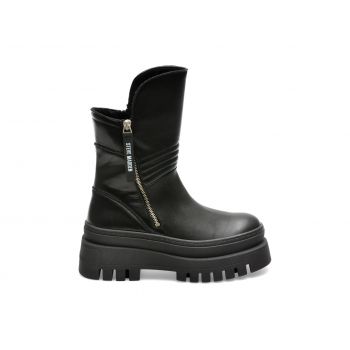 Ghete Steve Madden negre, CATCH, din piele naturala