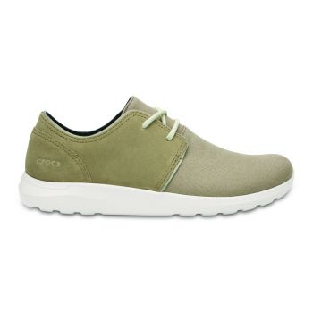 Pantofi Crocs Kinsale 2-Eye Shoe Maro - Khaki/Stucco ieftina