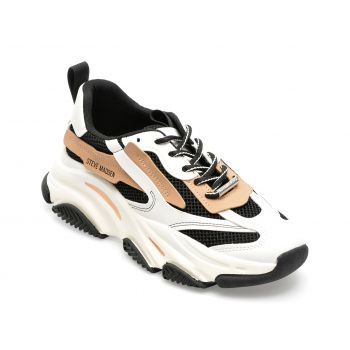 Pantofi Steve Madden albi, POSSESE, din piele ecologica