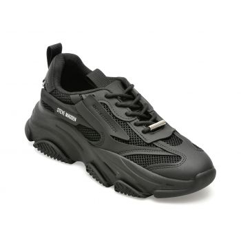 Pantofi Steve Madden negri, POSSESE, din piele ecologica