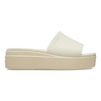 Papuci Crocs Brooklyn Slide Bej - Bone