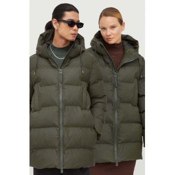 Rains geaca 15190 Jackets culoarea verde, de iarna