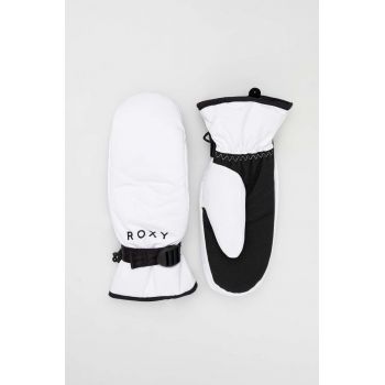 Roxy mănuși Jetty Solid culoarea alb de firma originale