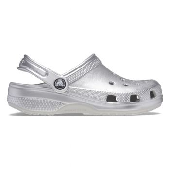 Saboti Crocs Classic Metallic Clog Kids Gri - Metallic Silver de firma originali