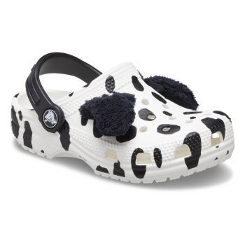 Saboti Crocs Classic Toddler I AM Dalmatian Clog Alb - White/Black ieftini
