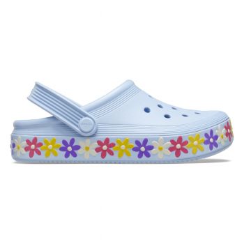 Saboti Crocs Off Court Daisy Clog Kids Albastru - Blue Calcite ieftini