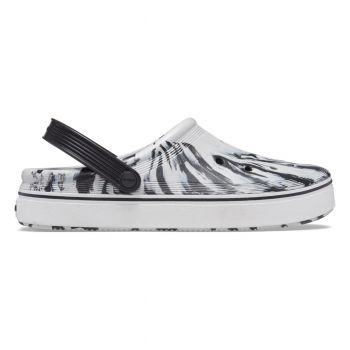 Saboti Crocs Off Court Marbled Clog Negru - Black/White ieftini