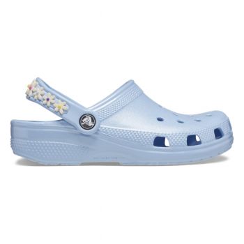 Saboti Crocs Toddler Classic Daisy Chain Clog Albastru - Blue Calcite de firma originali