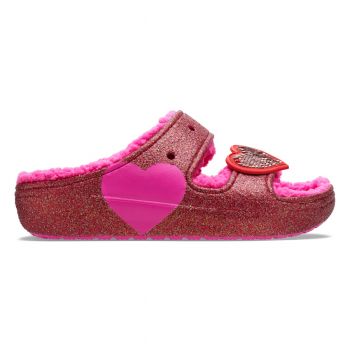 Sandale Crocs Classic Cozzzy Valentines Day Roz - Juice ieftine