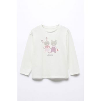 Bluza de bumbac cu imprimeu grafic Garden