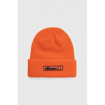 Ellesse caciula culoarea portocaliu, din tricot gros