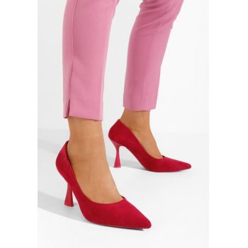 Pantofi cu toc subtire Zarla fucsia