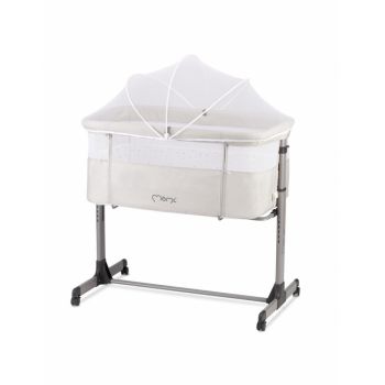 Patut Co-sleeper MoMi Revo Light Grey la reducere