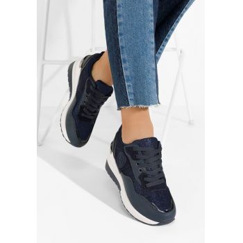 Sneakers cu platforma Virona navy