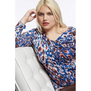 Bluza cu model si decolteu drapat
