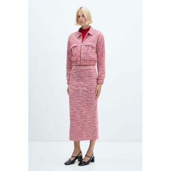 Jacheta din tuid cu model houndstooth Clara