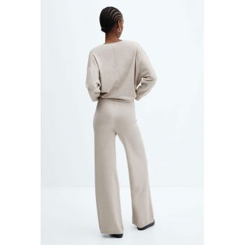 Pantaloni tricotati fin cu croiala ampla Vierira