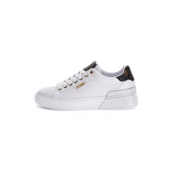 Pantofi sport de piele ecologica cu garnituri contrastante