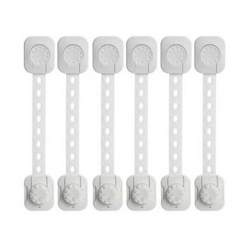 Set 6 sisteme de siguranta Iso Trade multifunctionale reglabile 23.3 cm cu lacat  MY6843