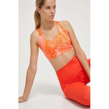 adidas by Stella McCartney sutien sport TruePurpose culoarea portocaliu, modelator